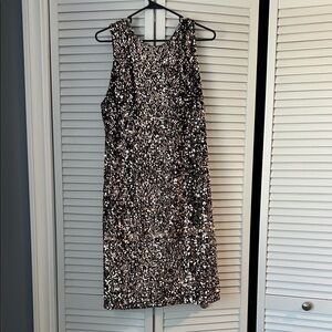 Sam Edelman Sparkling Black and Silver Mini Dress